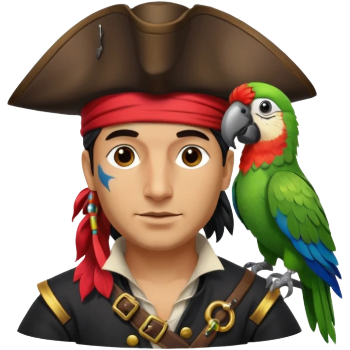 pirate and parrot emoji