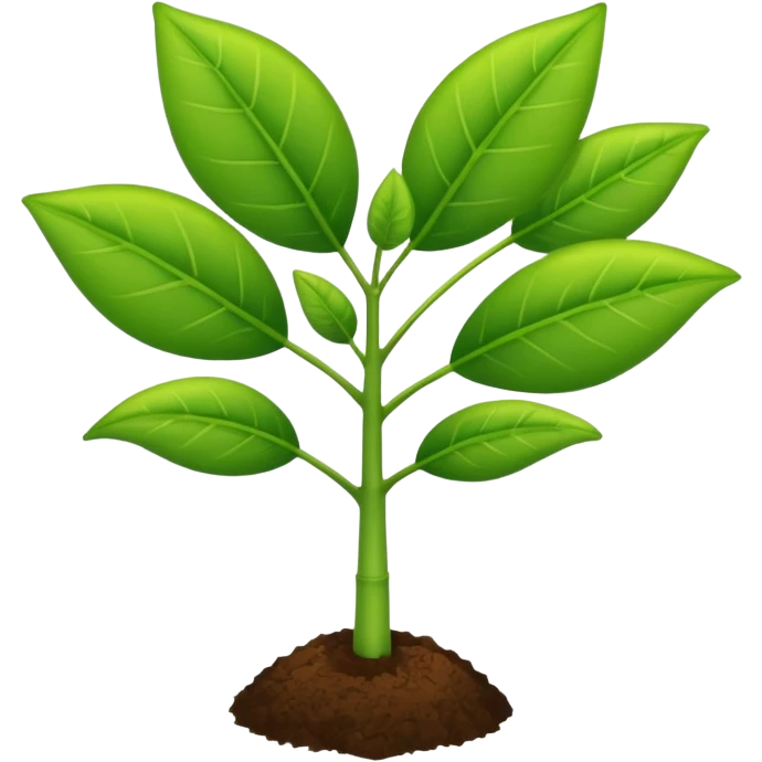 eine pflanze die von einer Lupe kontrolliert wird emoji