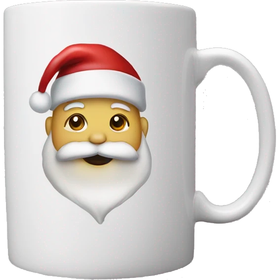 a mug with baby santa’s drawn over it  emoji