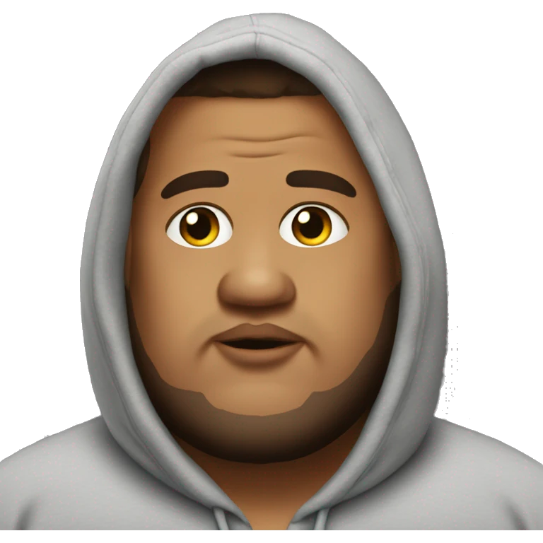  A fat ass man wearing a hoddie emoji