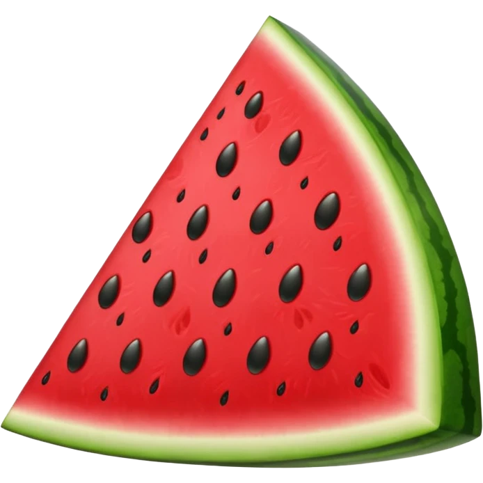 Cartoon Watermelon triangle one slice small sweet  emoji