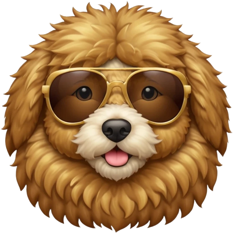 Golden doodle wear sunglasses emoji