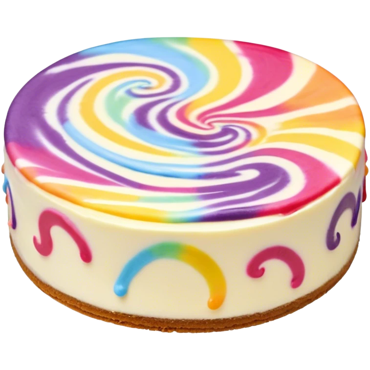 Tie dye cheesecake emoji