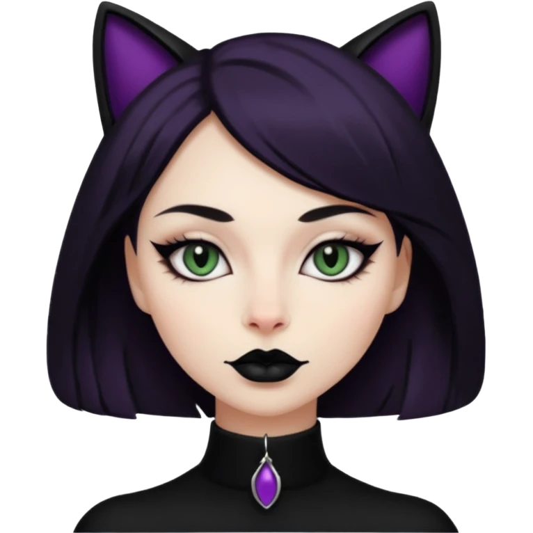 dark feminine energy woman, cat eye  emoji