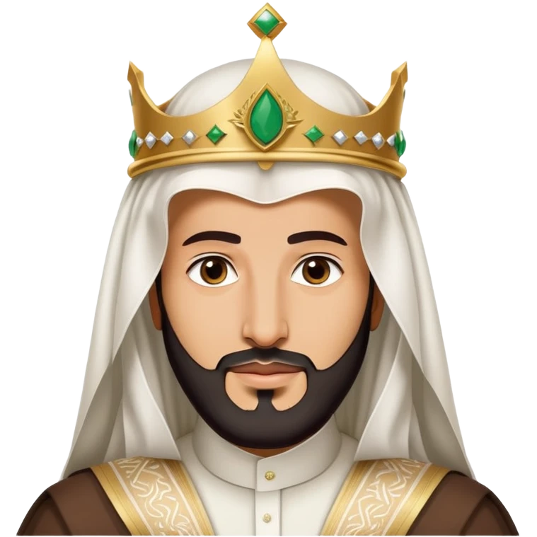 Mohammed bin Salman, Saudi Arabian crown prince, in traditional Saudi attire with white headdress emoji