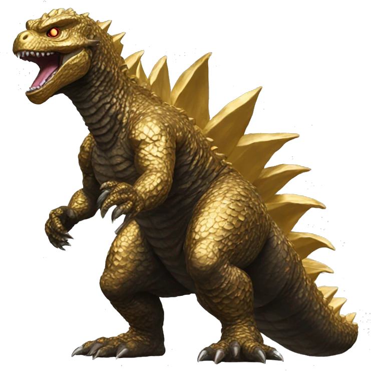 Gold Godzilla  emoji