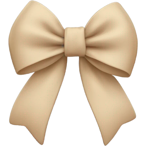 Beige bow emoji