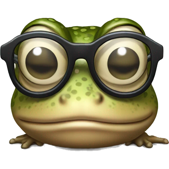 toad with glasses  emoji