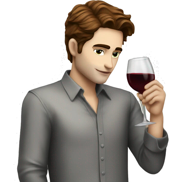edward cullen drinking wine emoji
