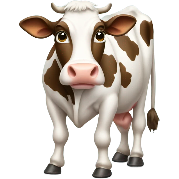 Cow wearing pants emoji