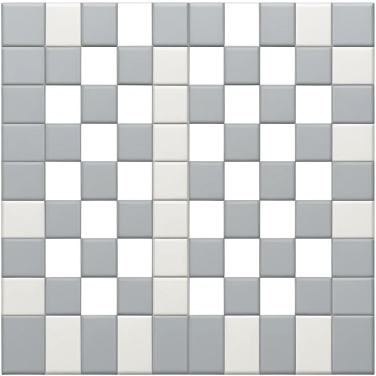 Generate a clean geometric checkerboard pattern using light gray and white squares. Modern, minimalist aesthetic with perfect symmetry. Suitable for backgrounds or digital design elements. emoji