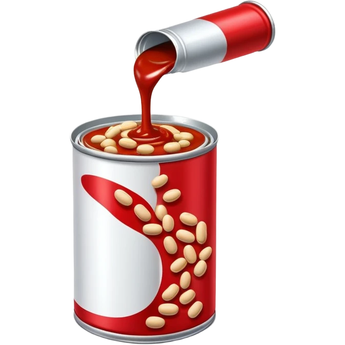 Beans spilling from a can emoji