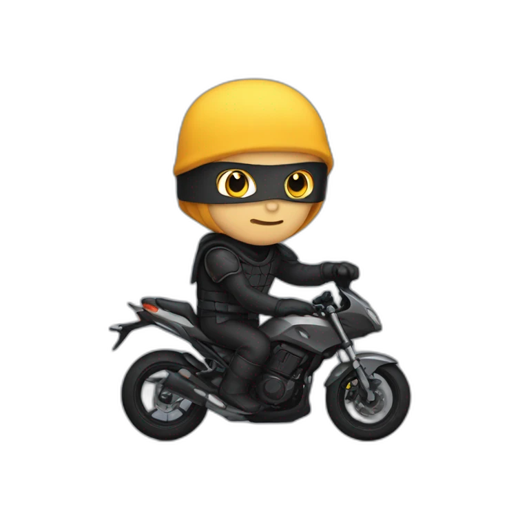 Ninja en moto emoji