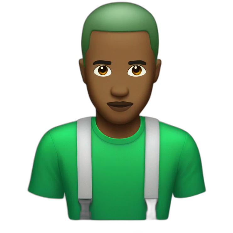 Frank ocean with green Crew cut emoji