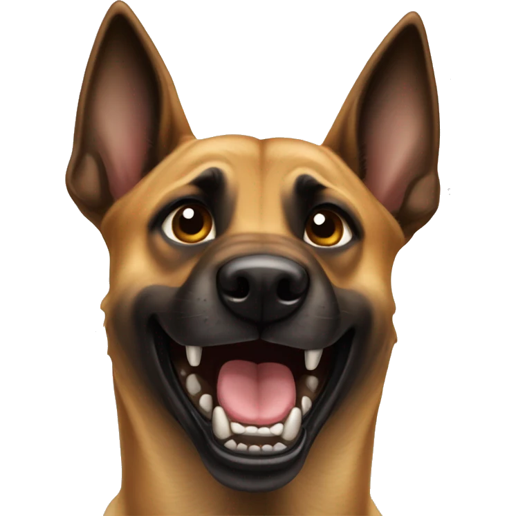 Dog malinois growls emoji
