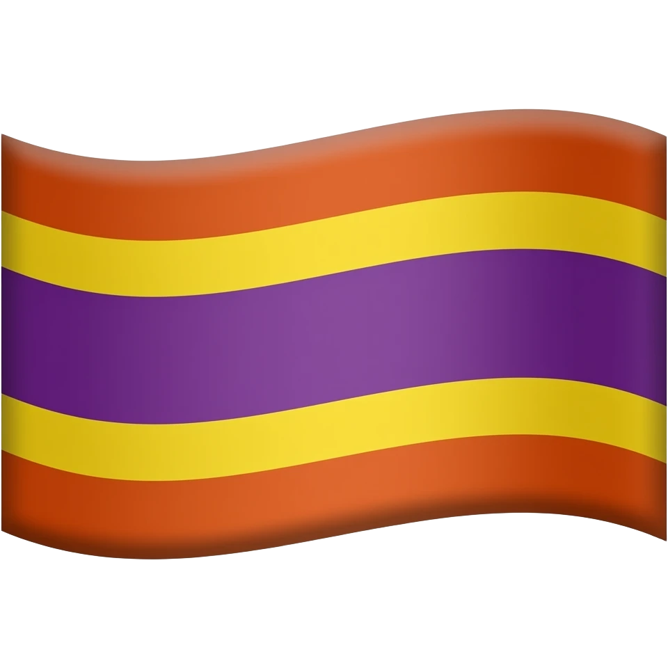 bandera republicana espña con la tercera franja morada emoji