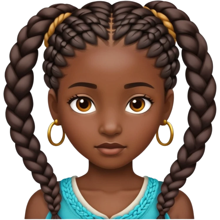 back of african girls head emoji
