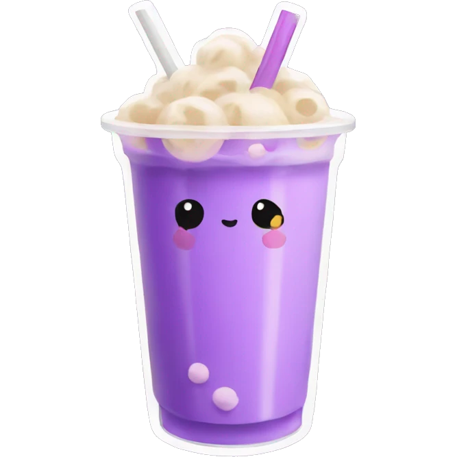 Boba tea lila emoji