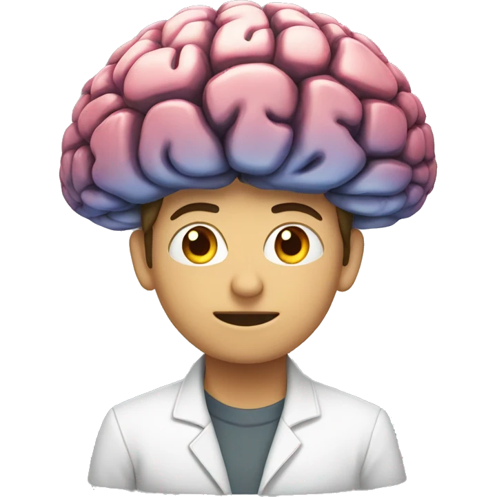 Cerebro haciendo pesas emoji