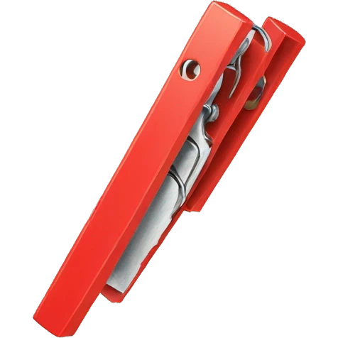 Realistic red plastic  clothespin emoji