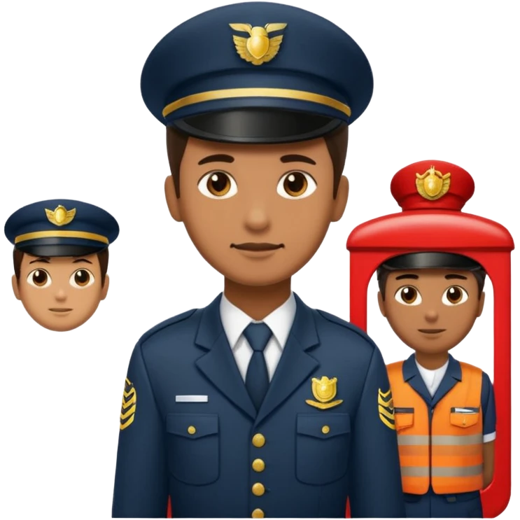 Porter with luggage,Train Crew. emoji