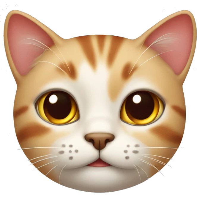 cute cat with red cheeks emoji