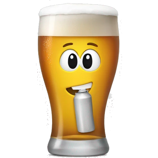 a beer cup out for a jog emoji