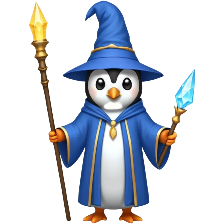 Penguin Wizard emoji