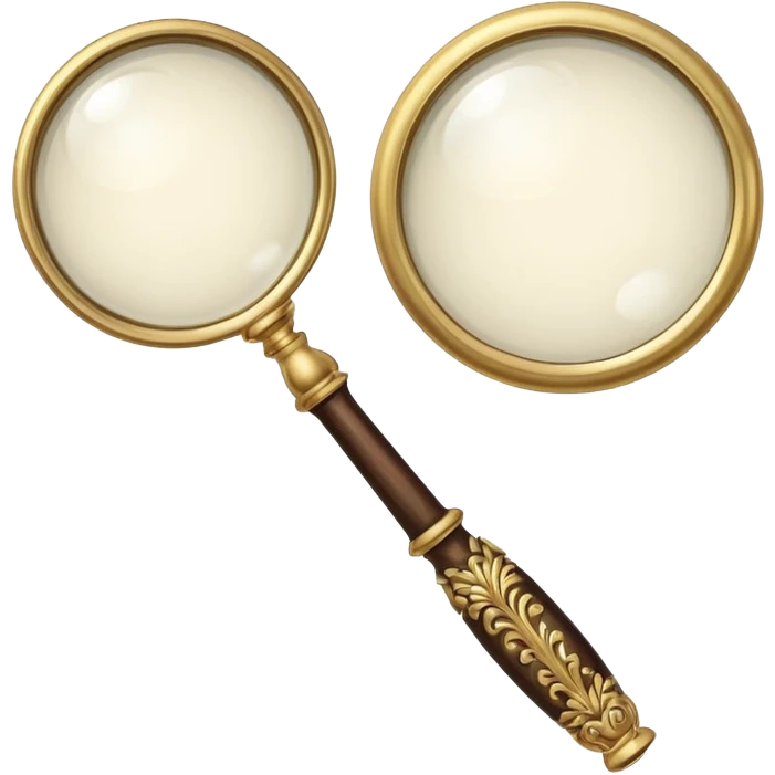 glowing white victorian magnifying glass emoji