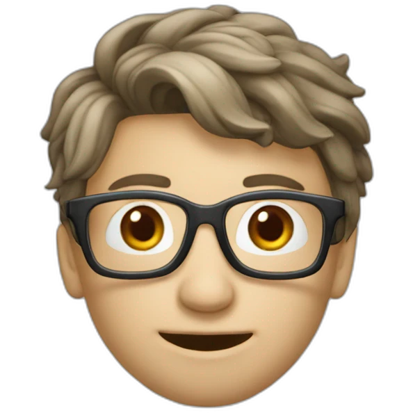 Tête de nerd qui lève un doigt  emoji