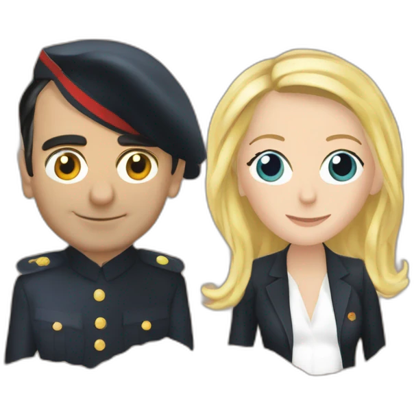 marine lepen et Eric zemmour emoji