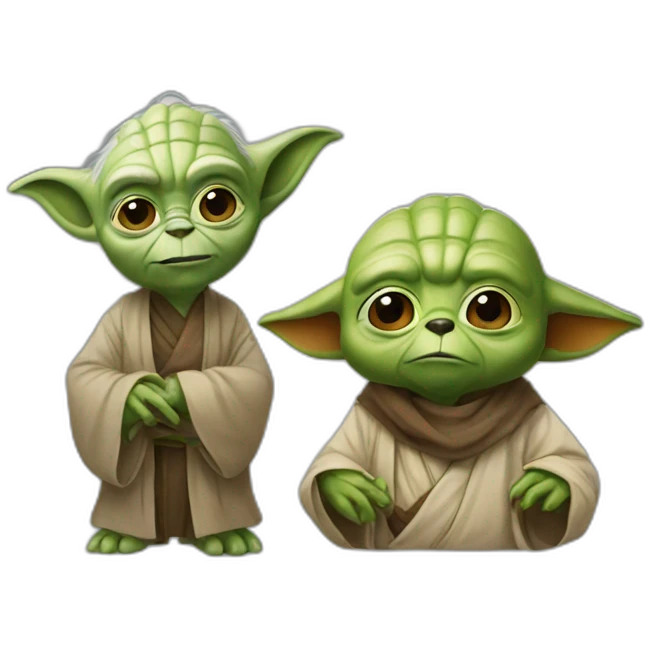 Yoda and bear emoji