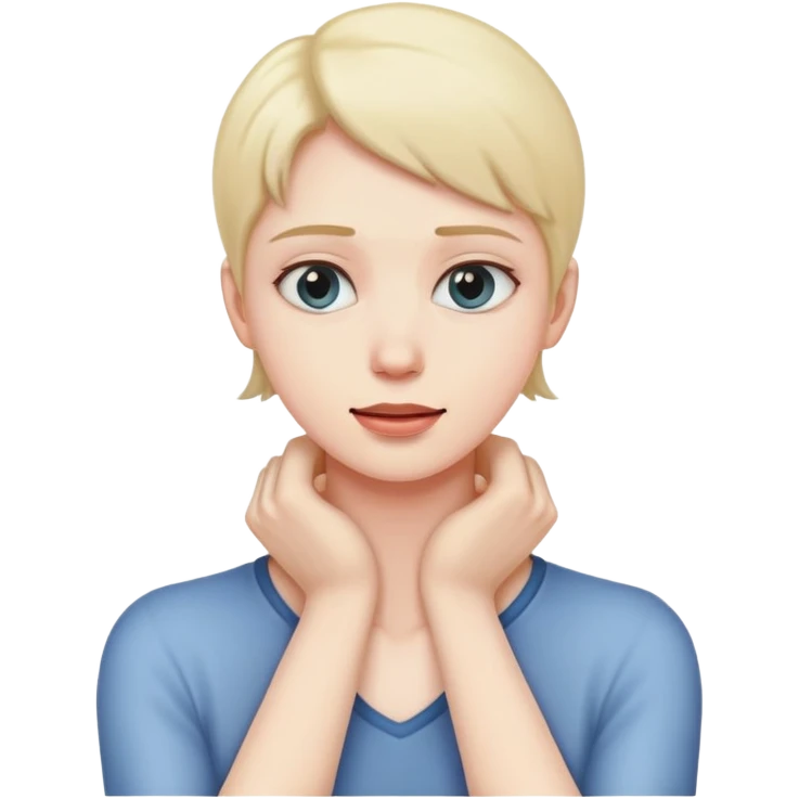 Person with hands grabbing neck emoji