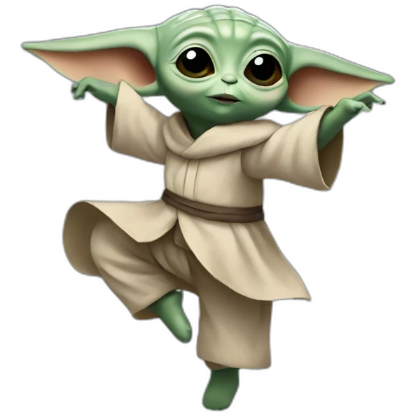 Baby yoda dancing ballet emoji