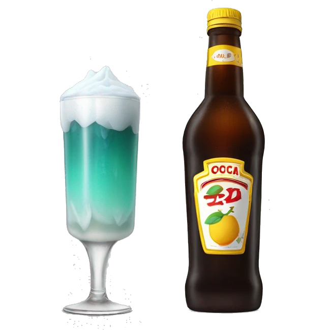 fernet con coca y hielo en un vaso de botella de plástico cortada emoji