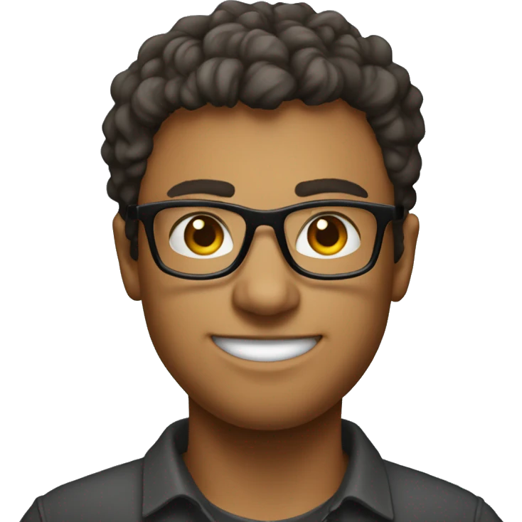 Stanford cs bro nerdy with glasses. full body emoji