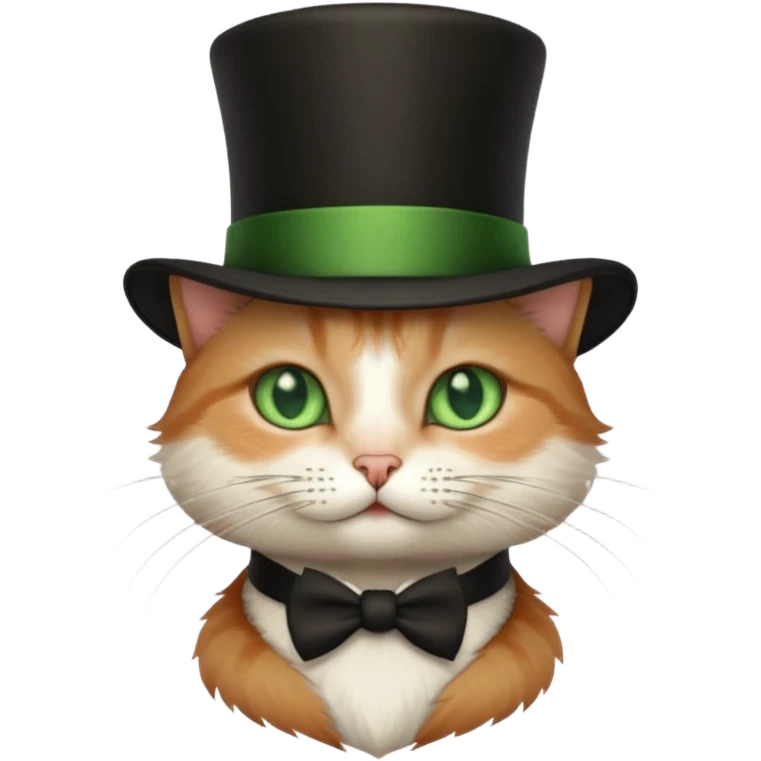 cat wearing a tophat emoji