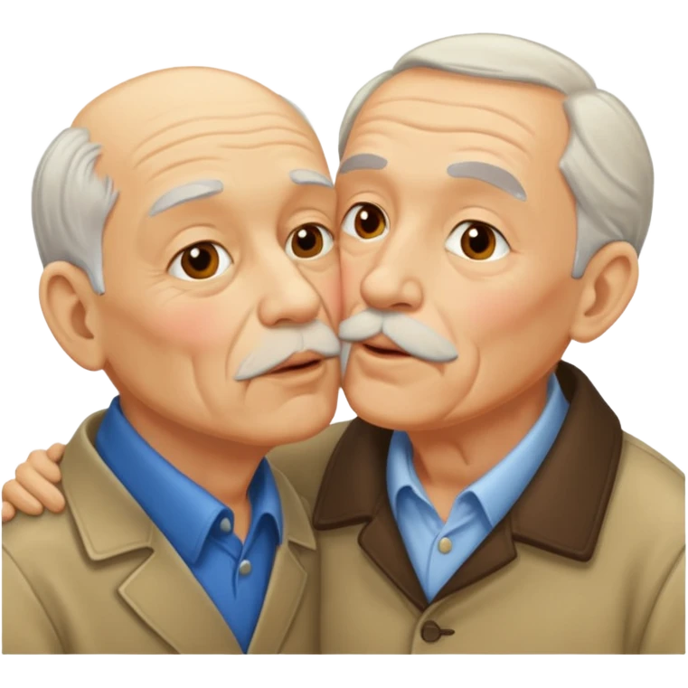 old men kissing  emoji
