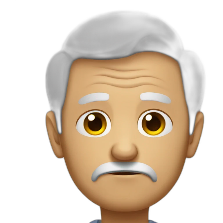 Sad granpa emoji