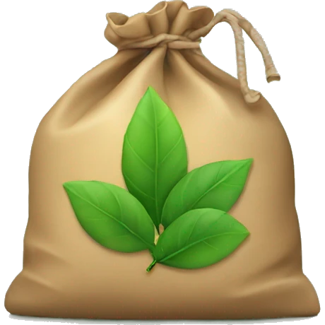 Bags of green leafs emoji