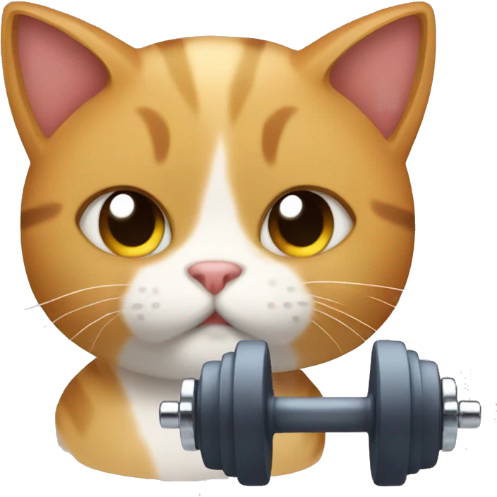 Cat with dumbbell emoji