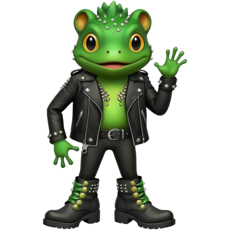 punk frog emoji