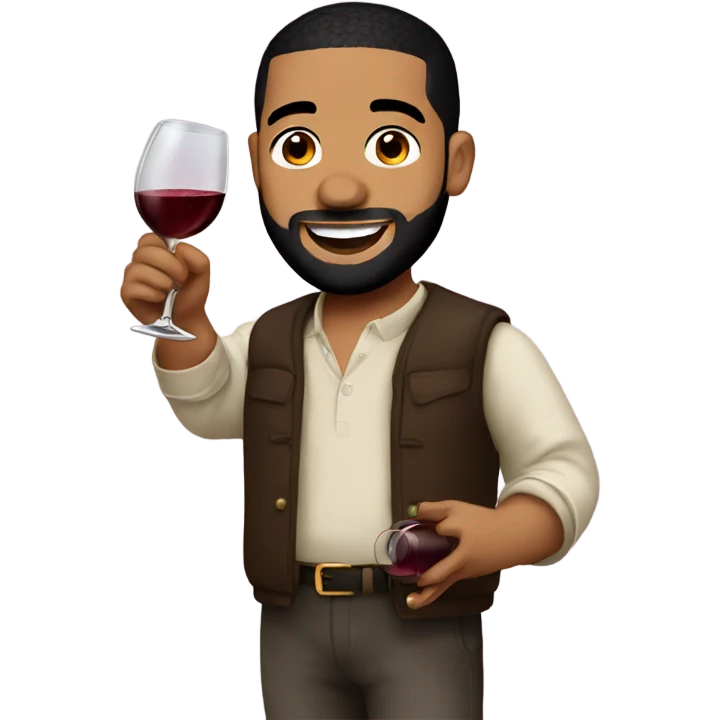 drake with wine emoji