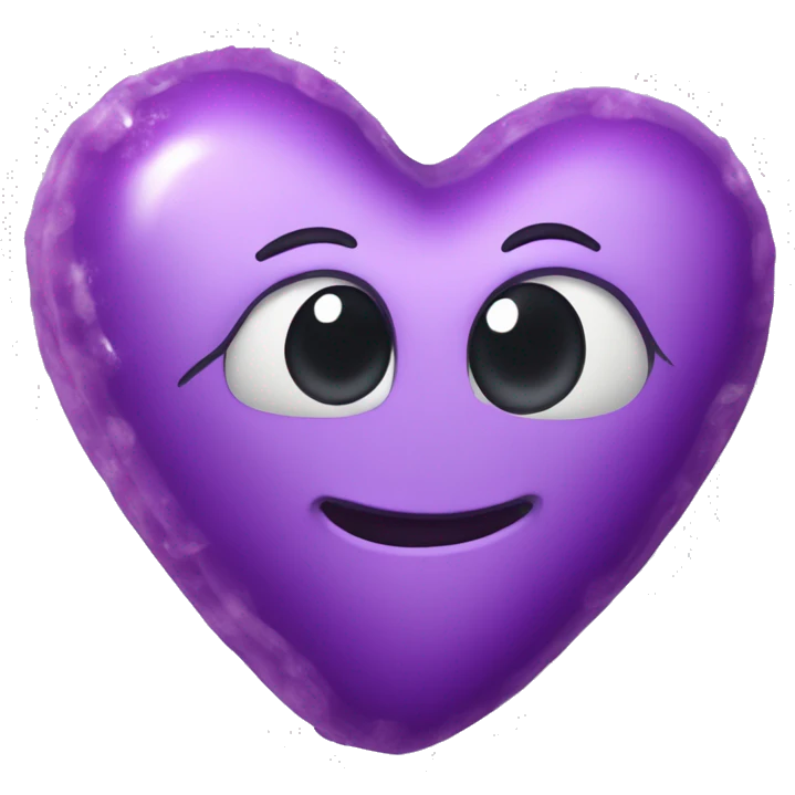 Heart shaped purple sugared candy  emoji