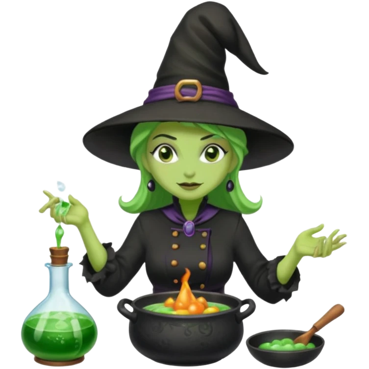green witch cooking potion emoji