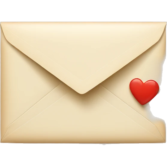 envelope with heart stamp emoji