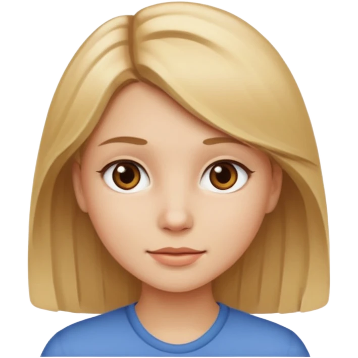 girl with light brown blonde hair emoji
