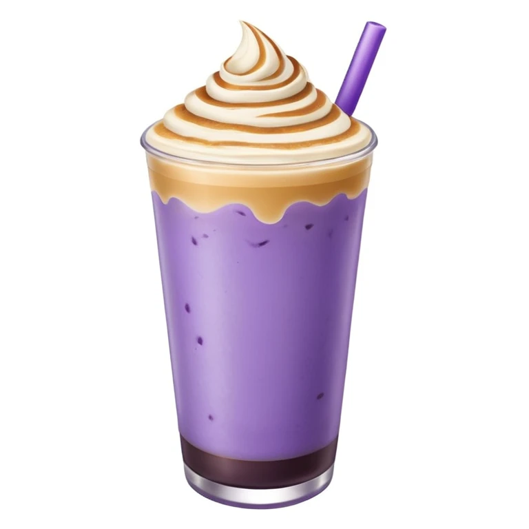 Ube Brûlée Iced Latte emoji