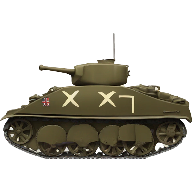 A British WWII tank from the side emoji