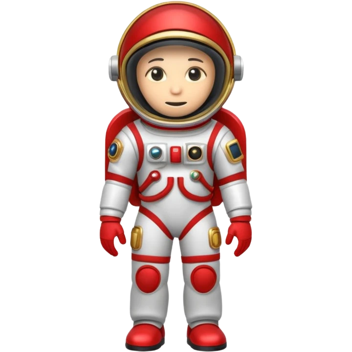Money astronaut, red and black design, having a logo of "AIOT" emoji